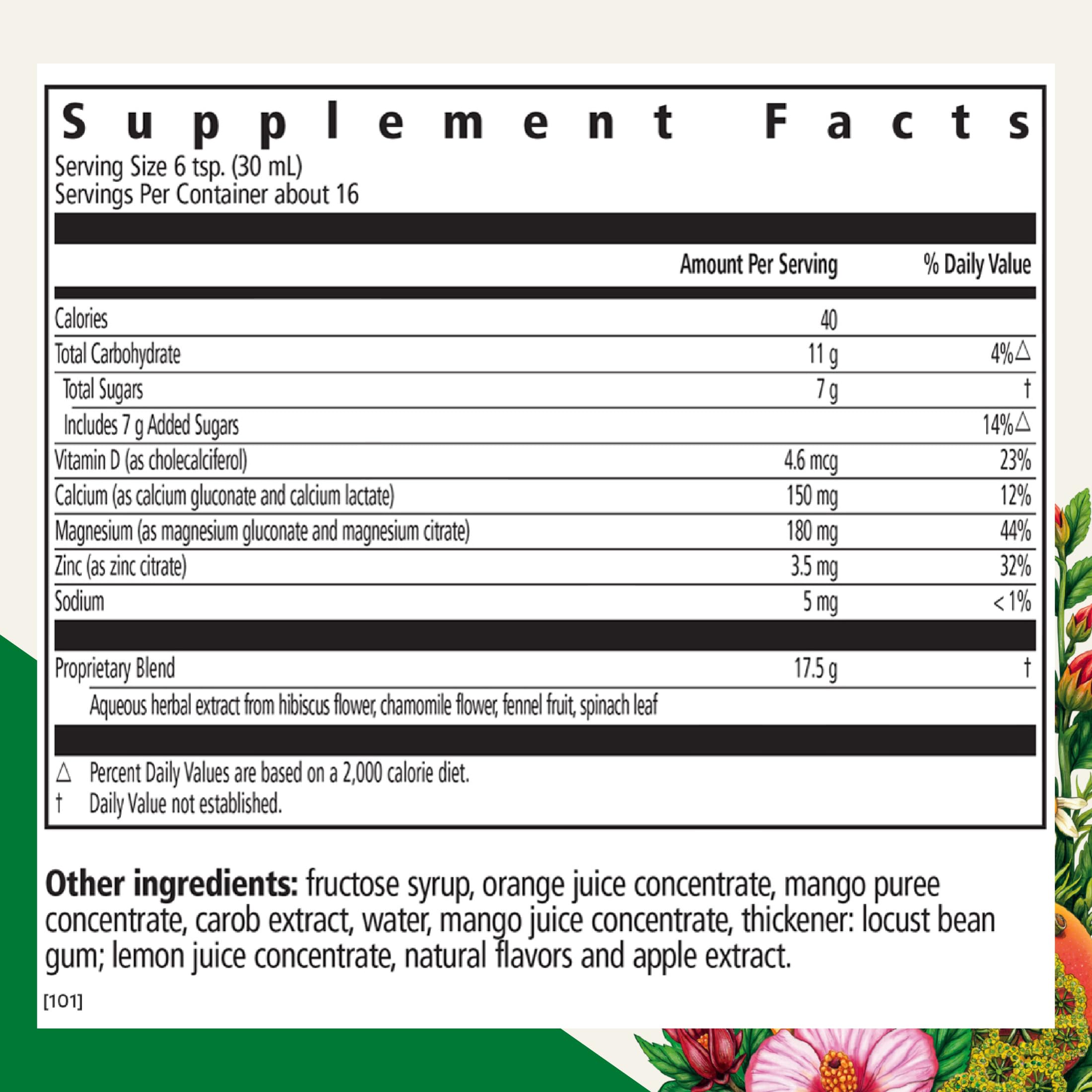 Floradix Calcium Magnesium Liquid Supplement 907g bottle side view