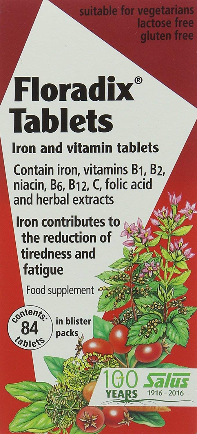 Floradix Iron 2 Pack Bundle with 84 tablets each