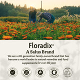 Floradix Iron + Herbs capsules with a measuring spoon
