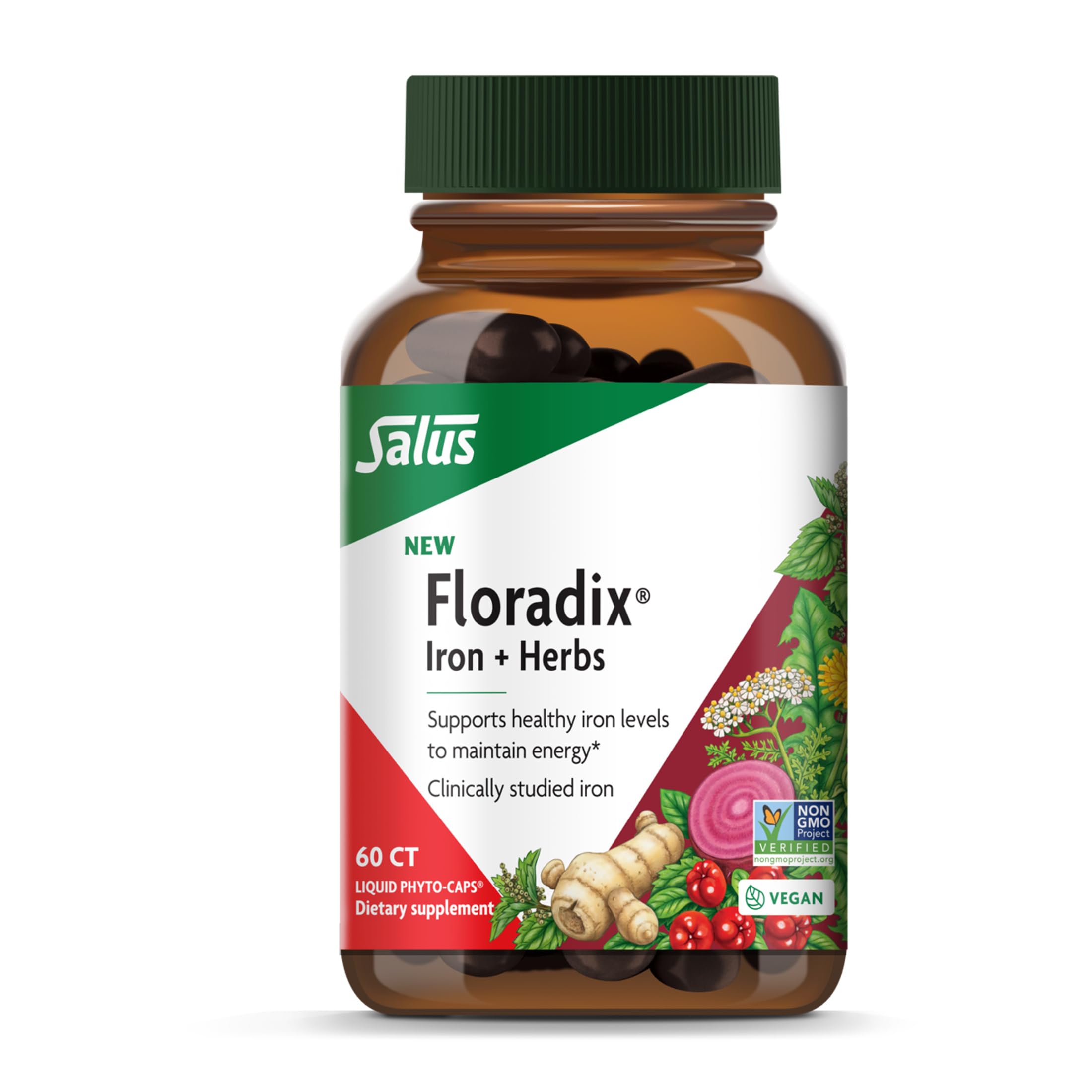 Floradix Iron + Herbs liquid capsules front view