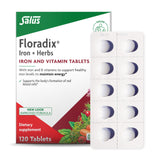 Floradix Iron & Vitamin Tablets front view with packaging