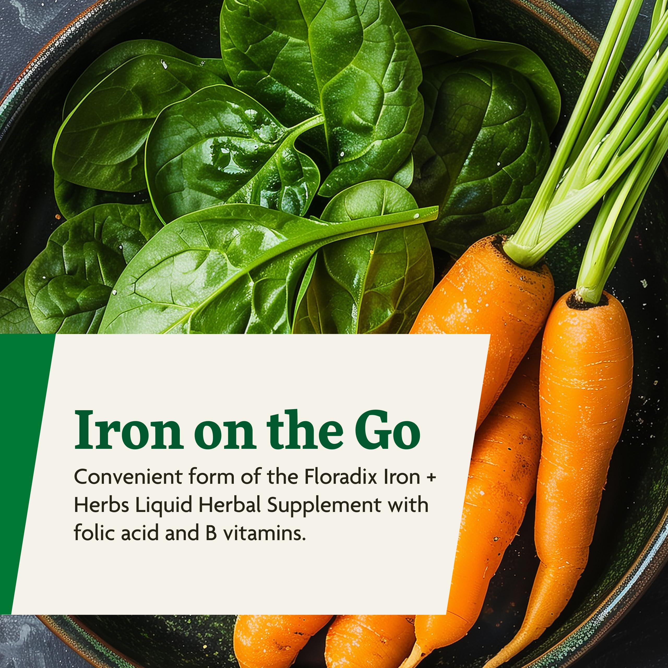 Floradix Iron & Vitamin Tablets with a measuring spoon