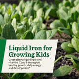 Floradix Kids Iron Liquid Supplement label close-up