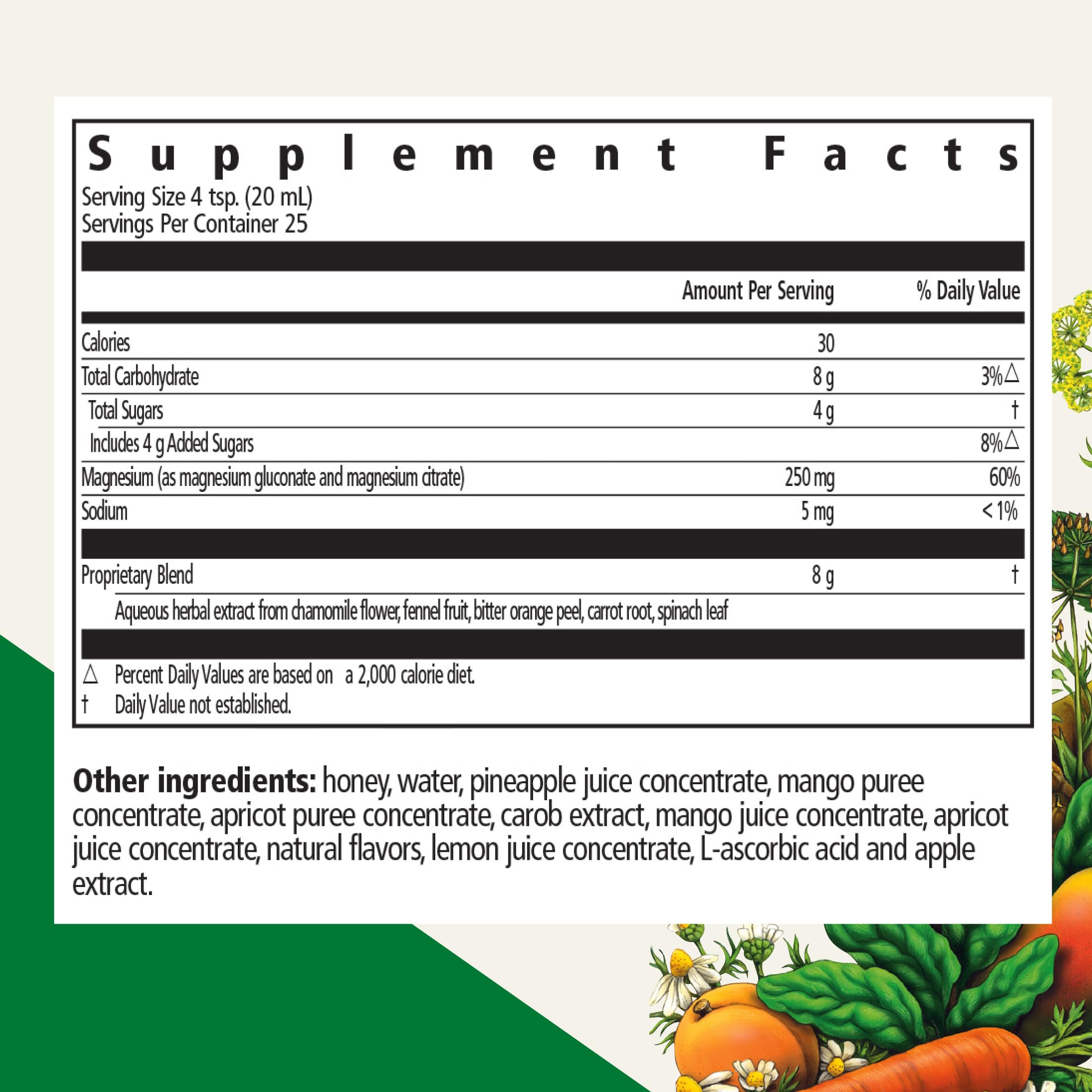 Floradix Liquid Magnesium Supplement bottle side view