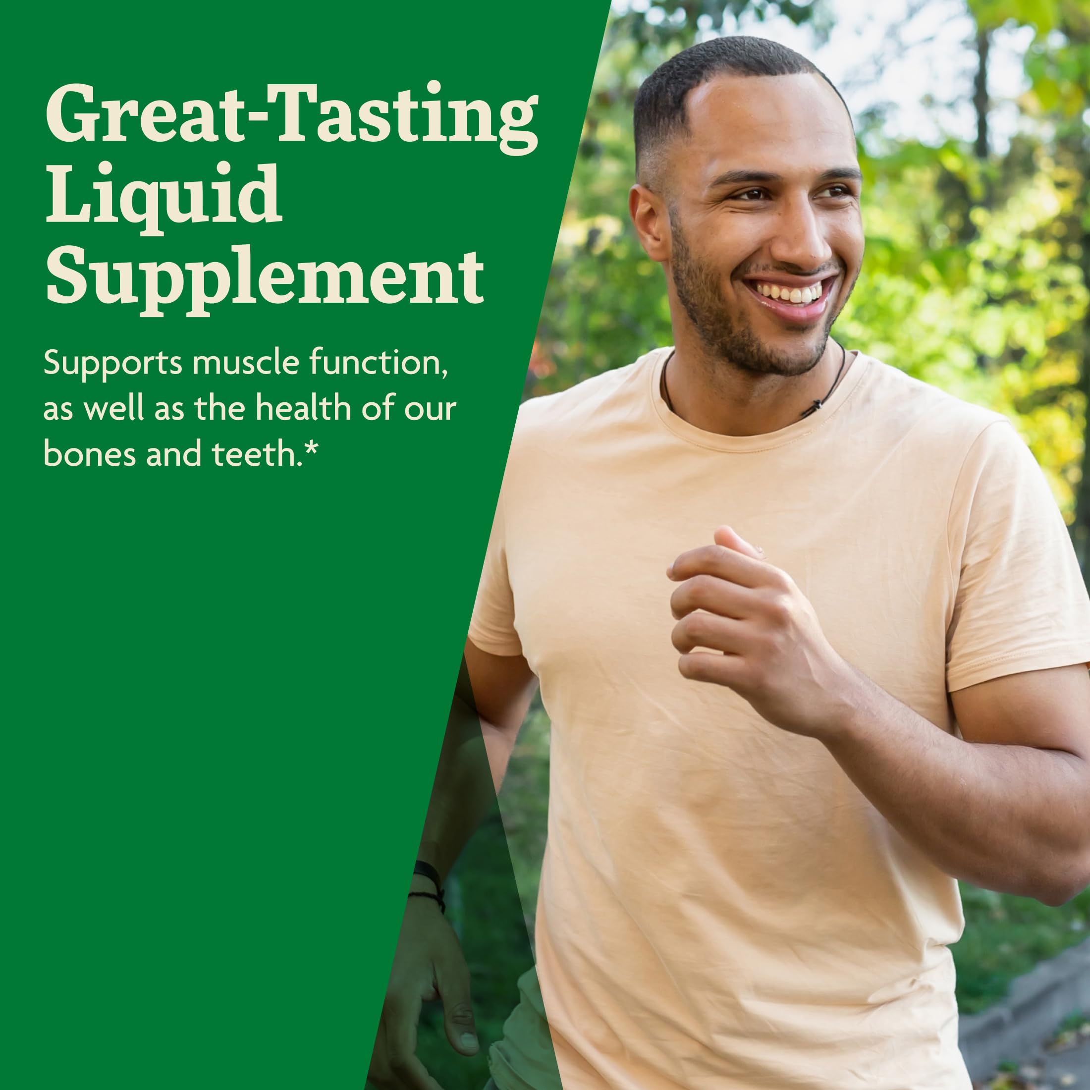 Floradix Liquid Magnesium Supplement pouring into a glass