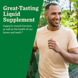 Floradix Liquid Magnesium Supplement pouring into a glass