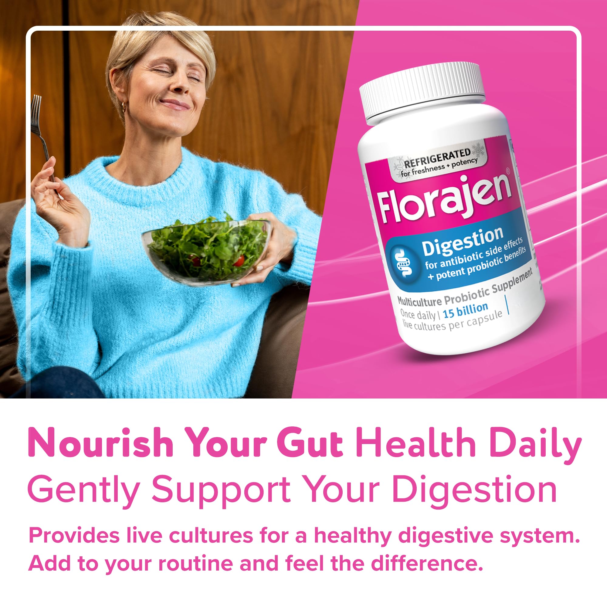 Florajen Probiotic Capsules with ice pack for freshness