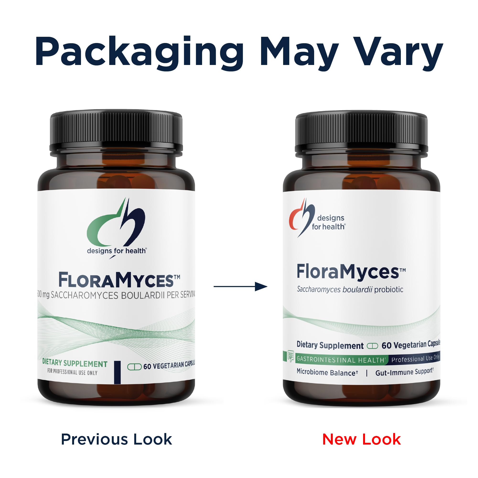 FloraMyces Probiotic 500mg with measuring spoon