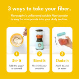 Florasophy Firm Up Soluble Fibre Supplement with measuring scoop