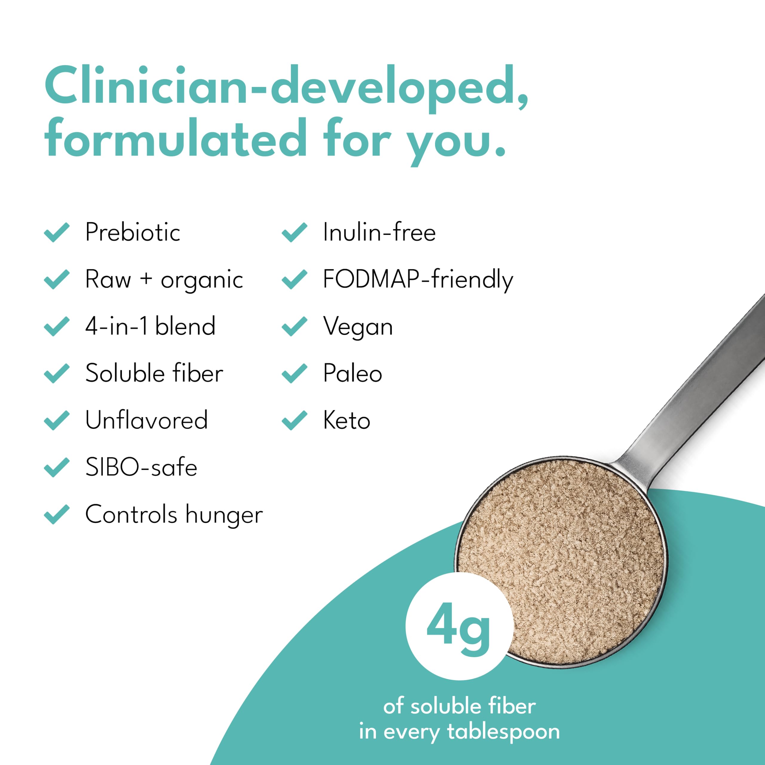 Florasophy Loosen Up Soluble Fibre Supplement organic ingredients close-up