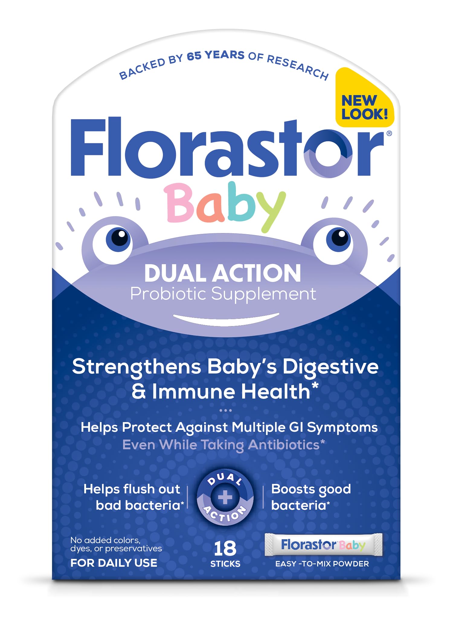 Florastor Daily Probiotic for Babies 250mg front view