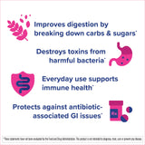 Florastor Daily Probiotic for Kids sachet in a glass of water