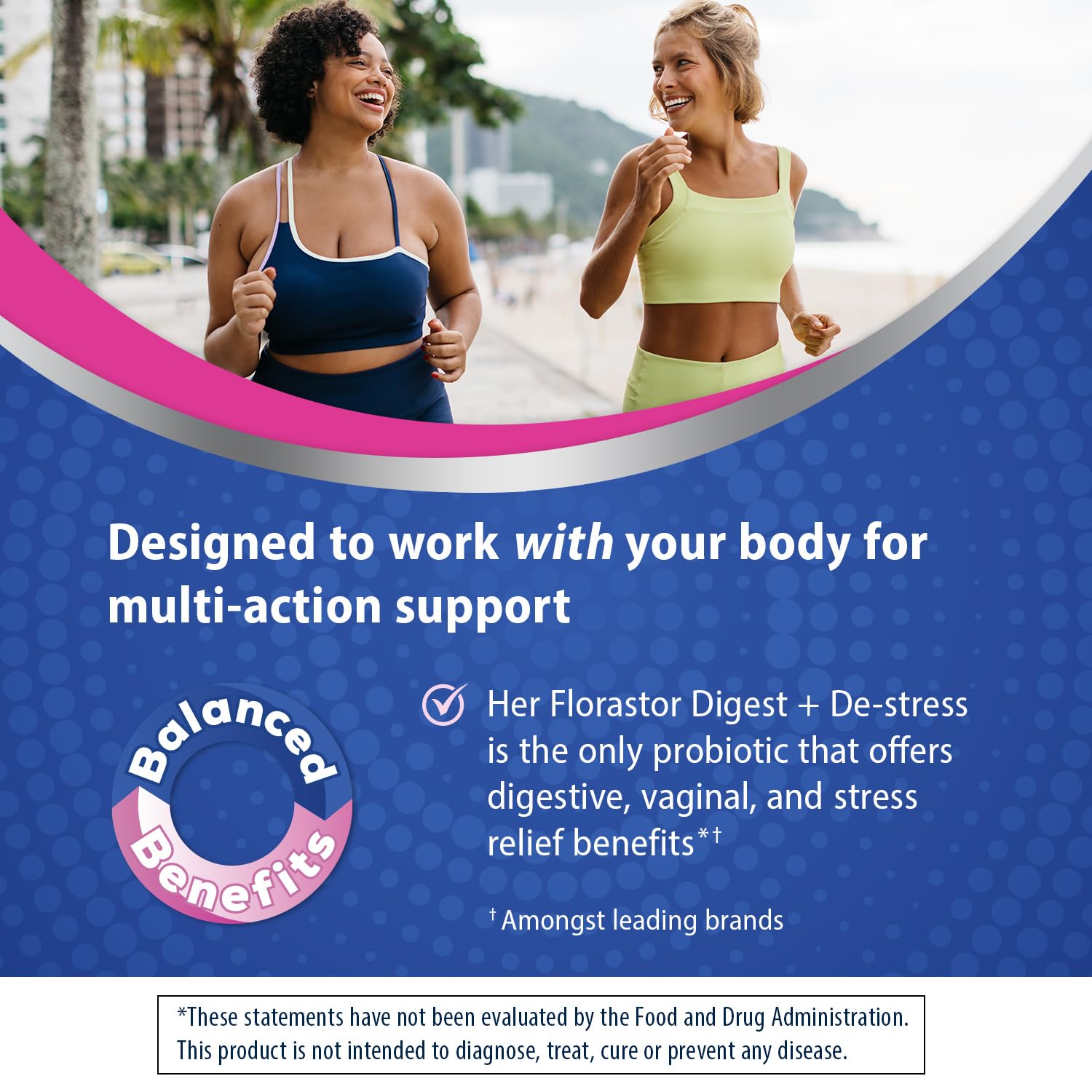 Florastor Her Probiotic Supplement 30 Capsules side view