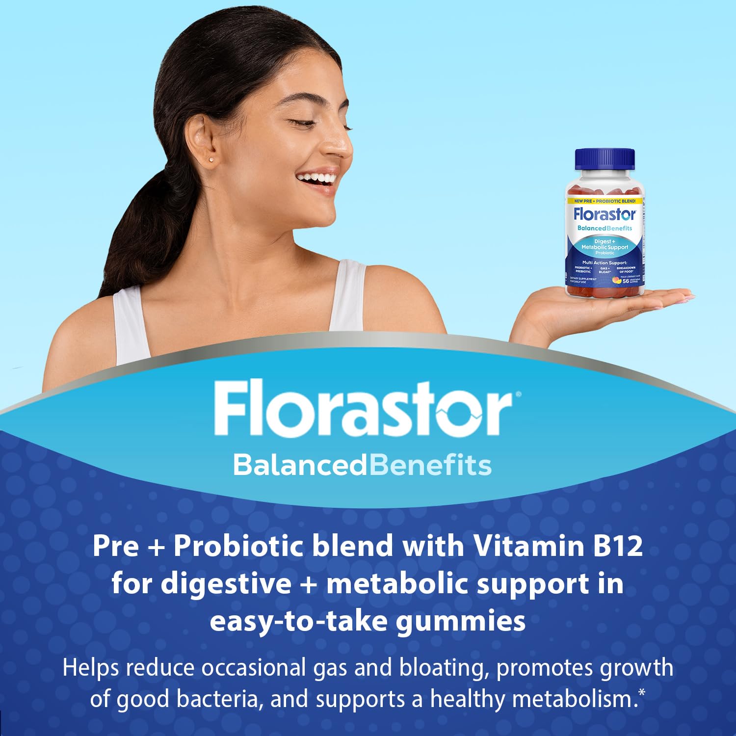 Florastor Probiotic Gummies peach lemonade flavour