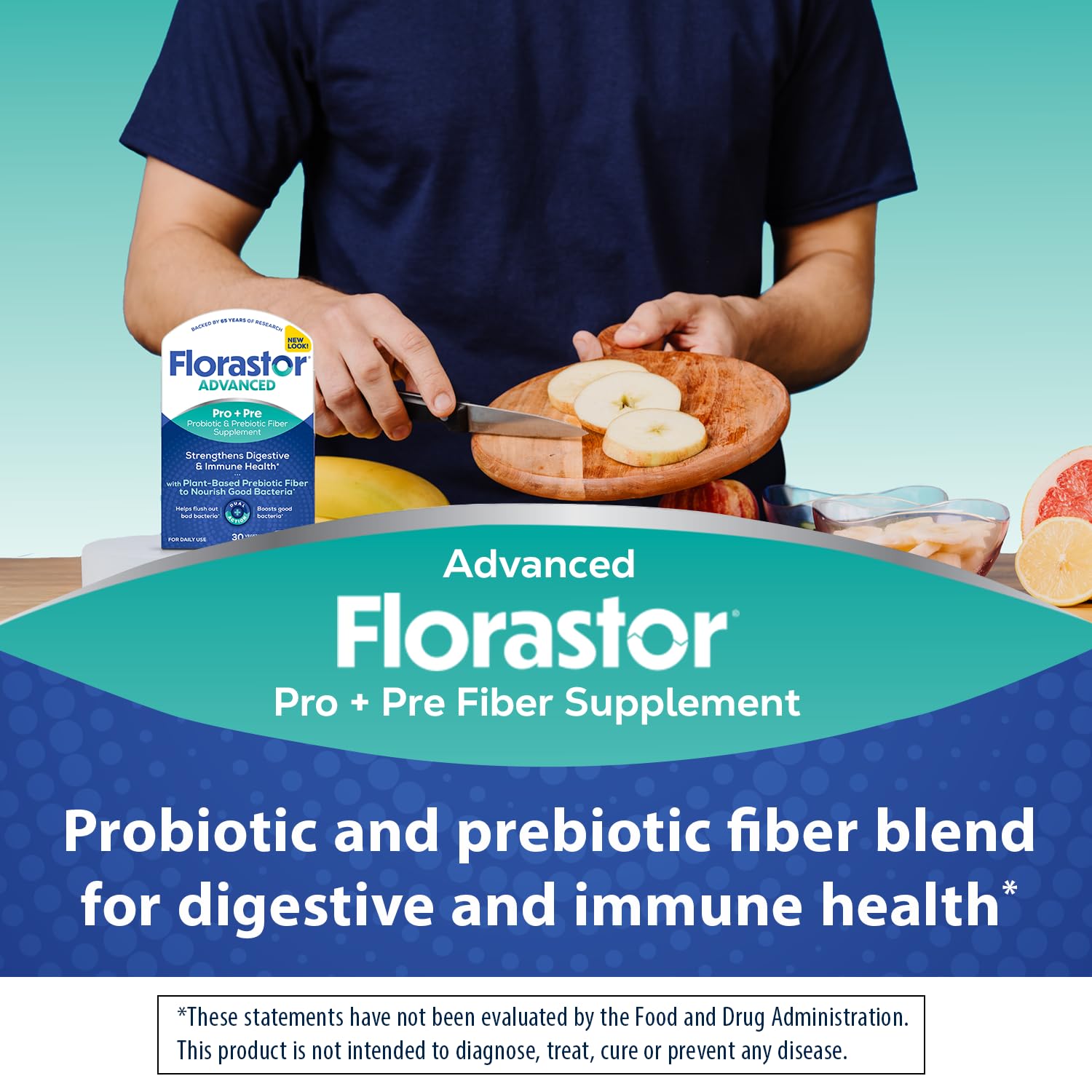 Florastor Probiotic & Prebiotic Capsules packaging
