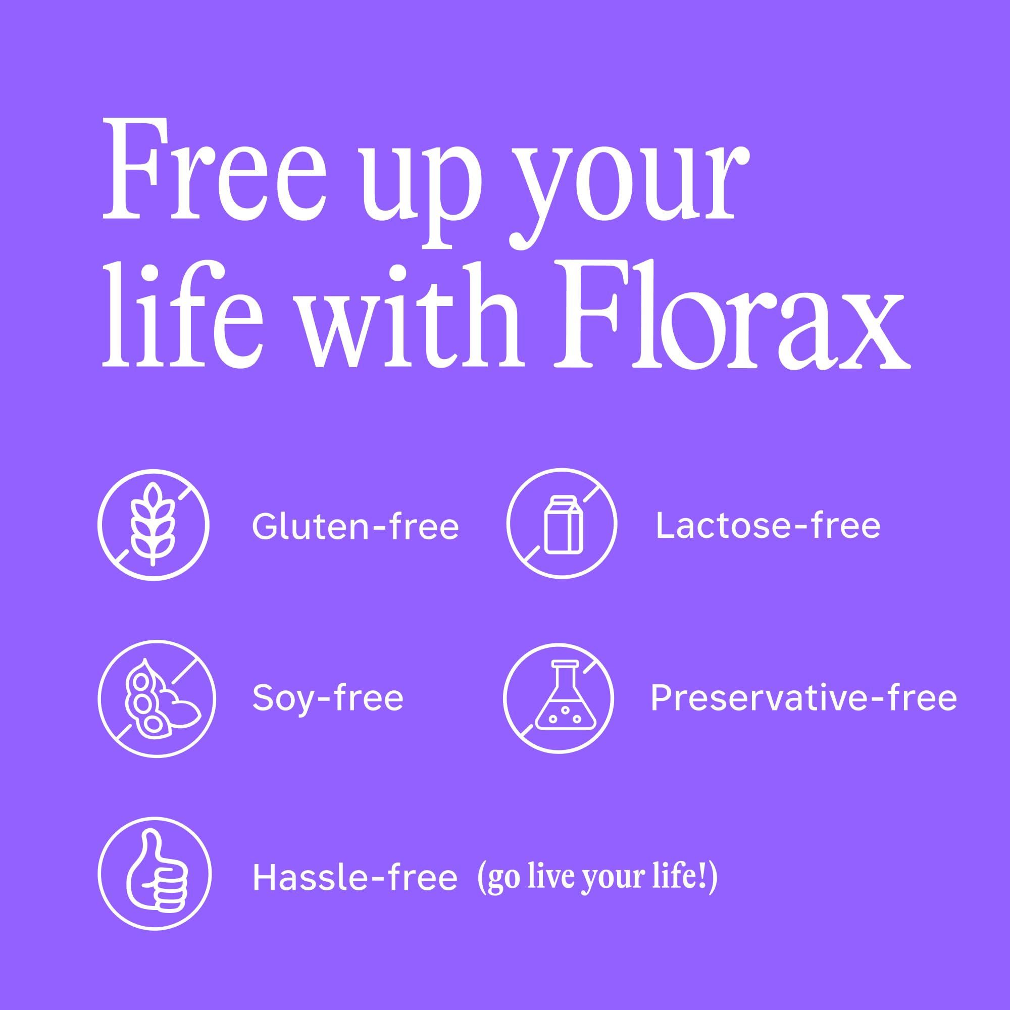 Florax Probiotic Liquid Supplement 5ml grape flavour