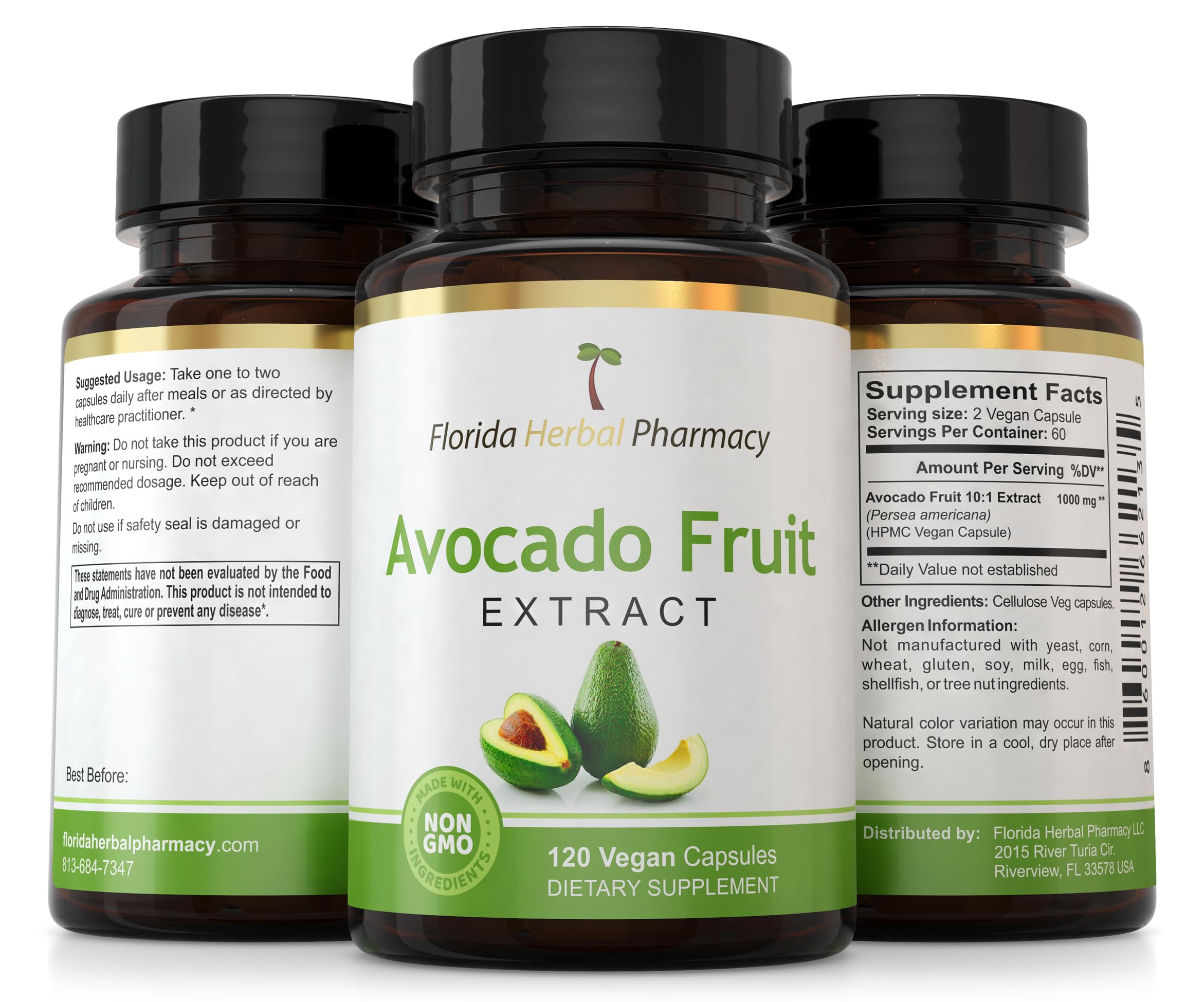 Florida Herbal Pharmacy Avocado Supplement with measuring spoon