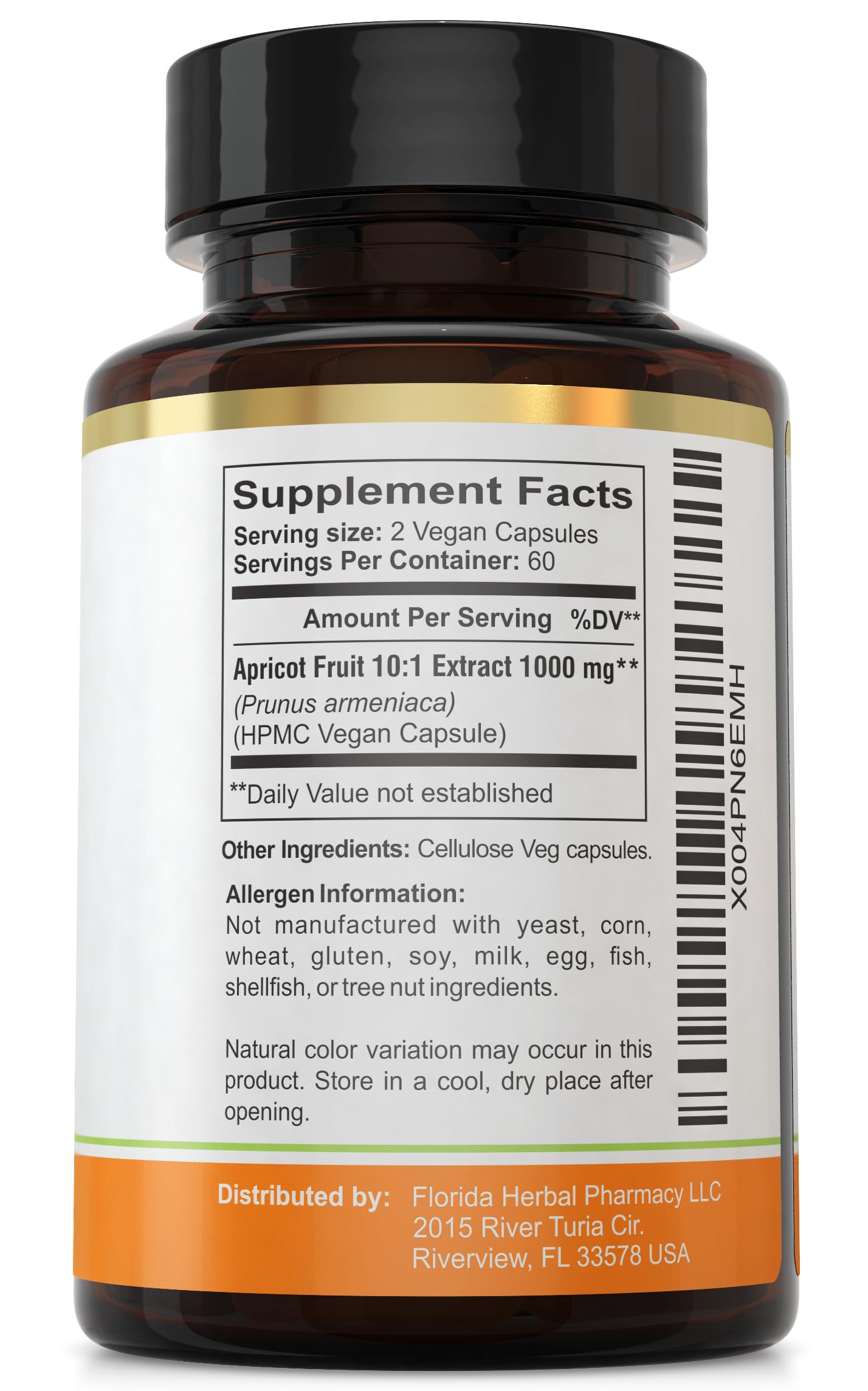 Florida Herbal Pharmacy Daily Vitamin & Mineral Supplement 60 Capsules side view