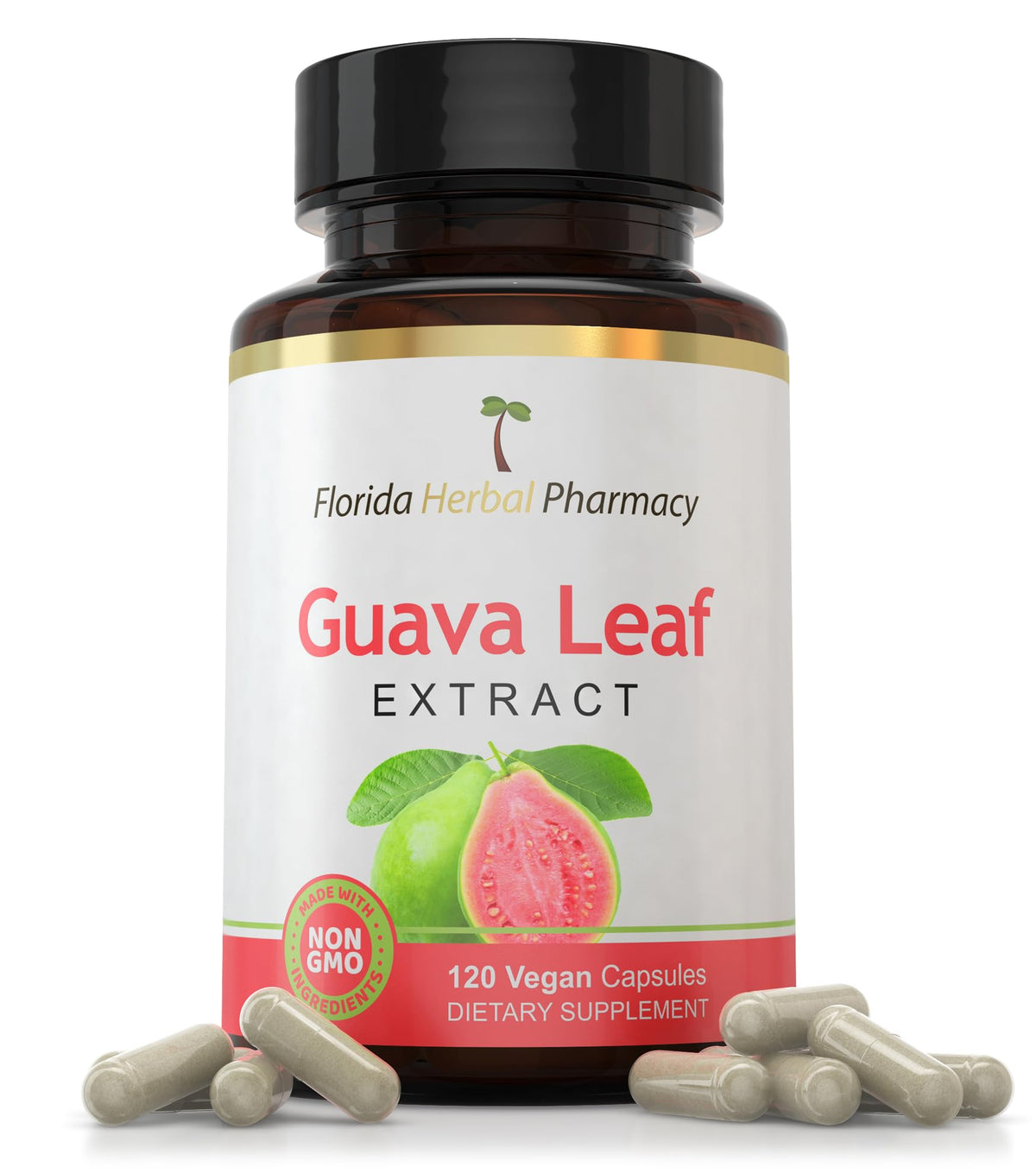 Florida Herbal Pharmacy Guava Leaf Capsules 100g front view