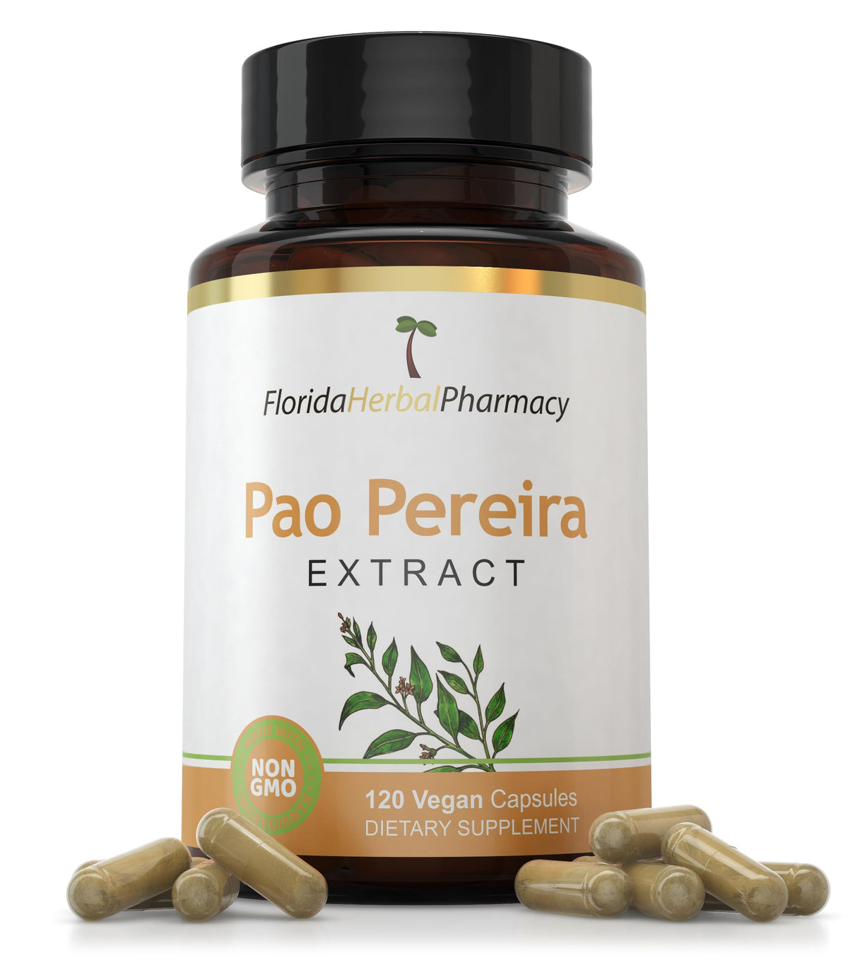 Florida Herbal Pharmacy Pao Pereira Extract Capsules front view