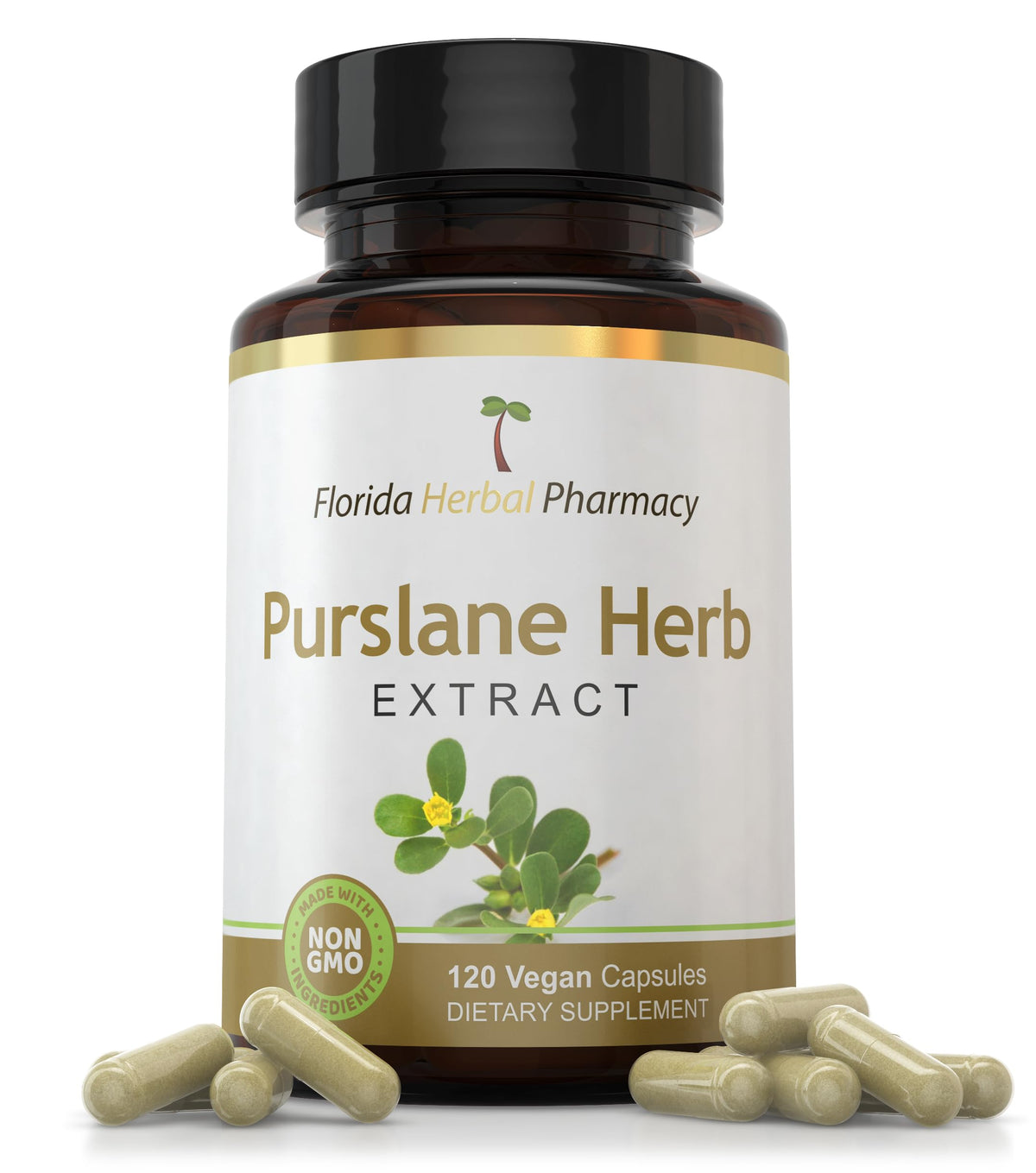 Florida Herbal Pharmacy Purslane Omega-3 Capsules front view