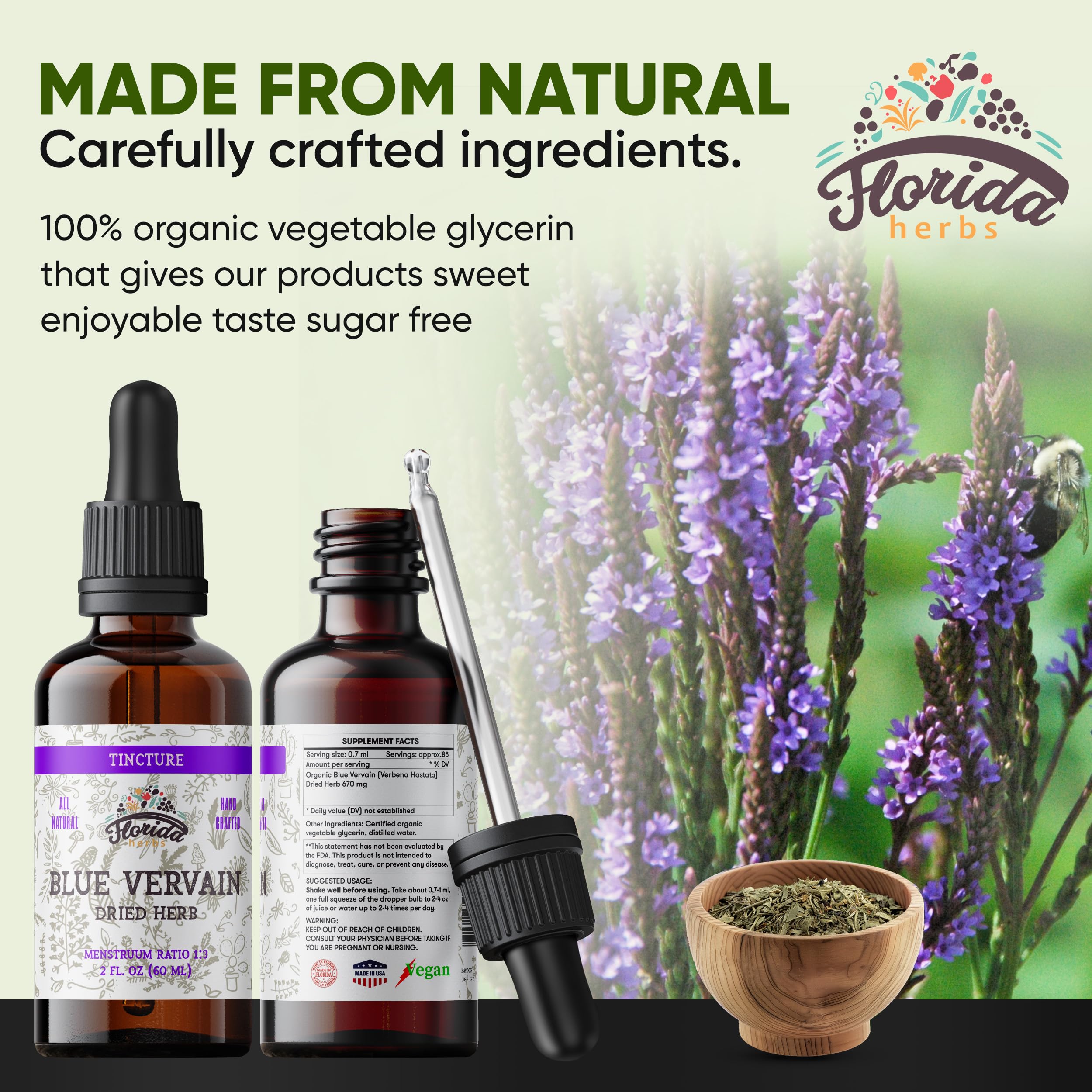 FLORIDA HERBS Blue Vervain Tincture lifestyle scene