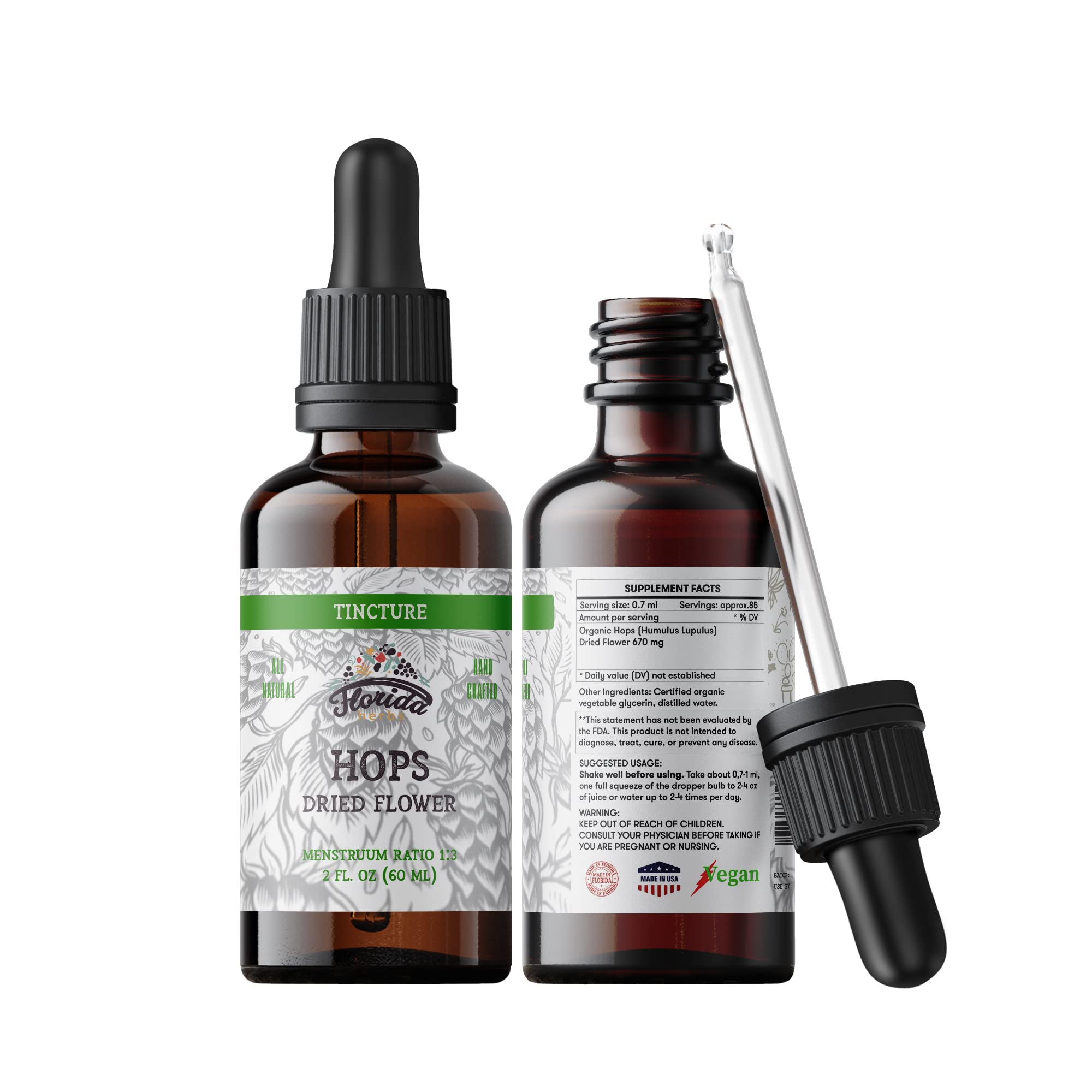 FLORIDA HERBS Hops Tincture 159g front view