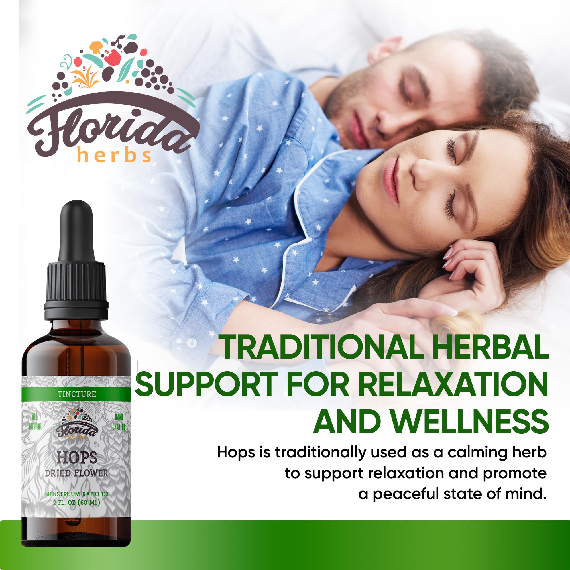 FLORIDA HERBS Hops Tincture 159g label close-up