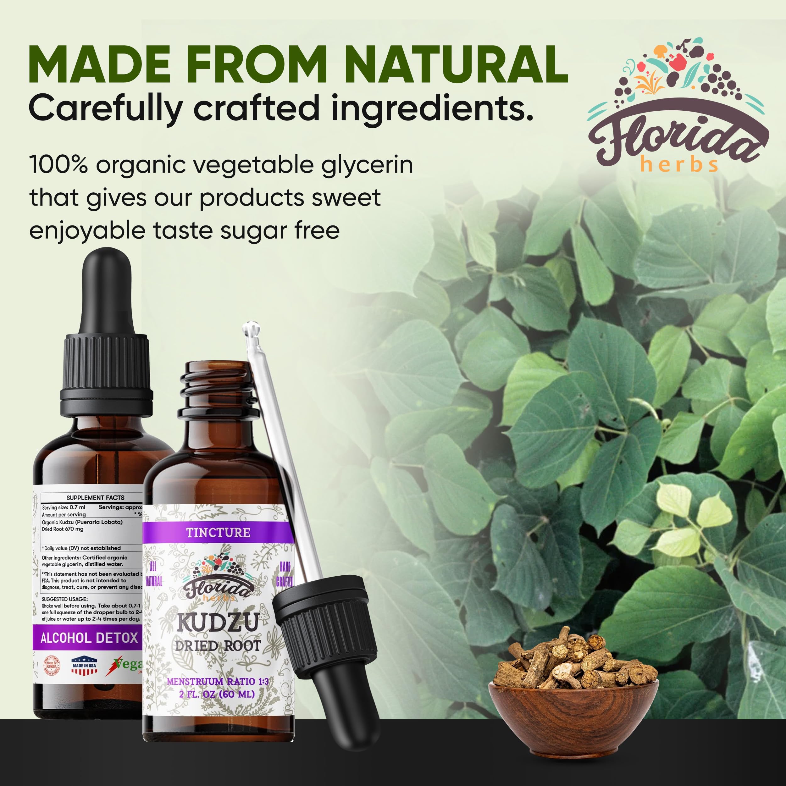 FLORIDA HERBS Kudzu Organic Extract 132g with herbs