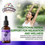FLORIDA HERBS Lavender Tincture 132g bottle side view