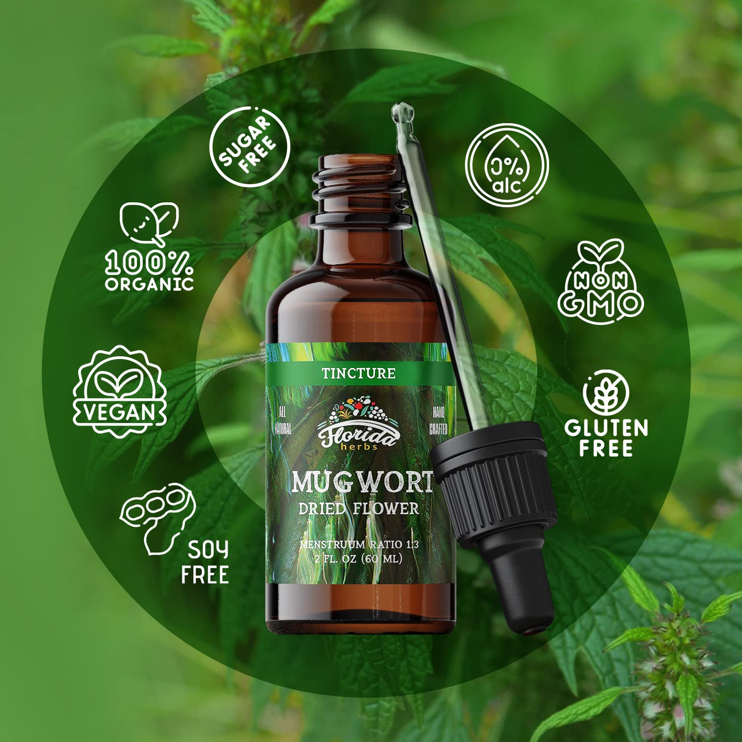 FLORIDA HERBS Mugwort Extract Liquid Drops ingredients list