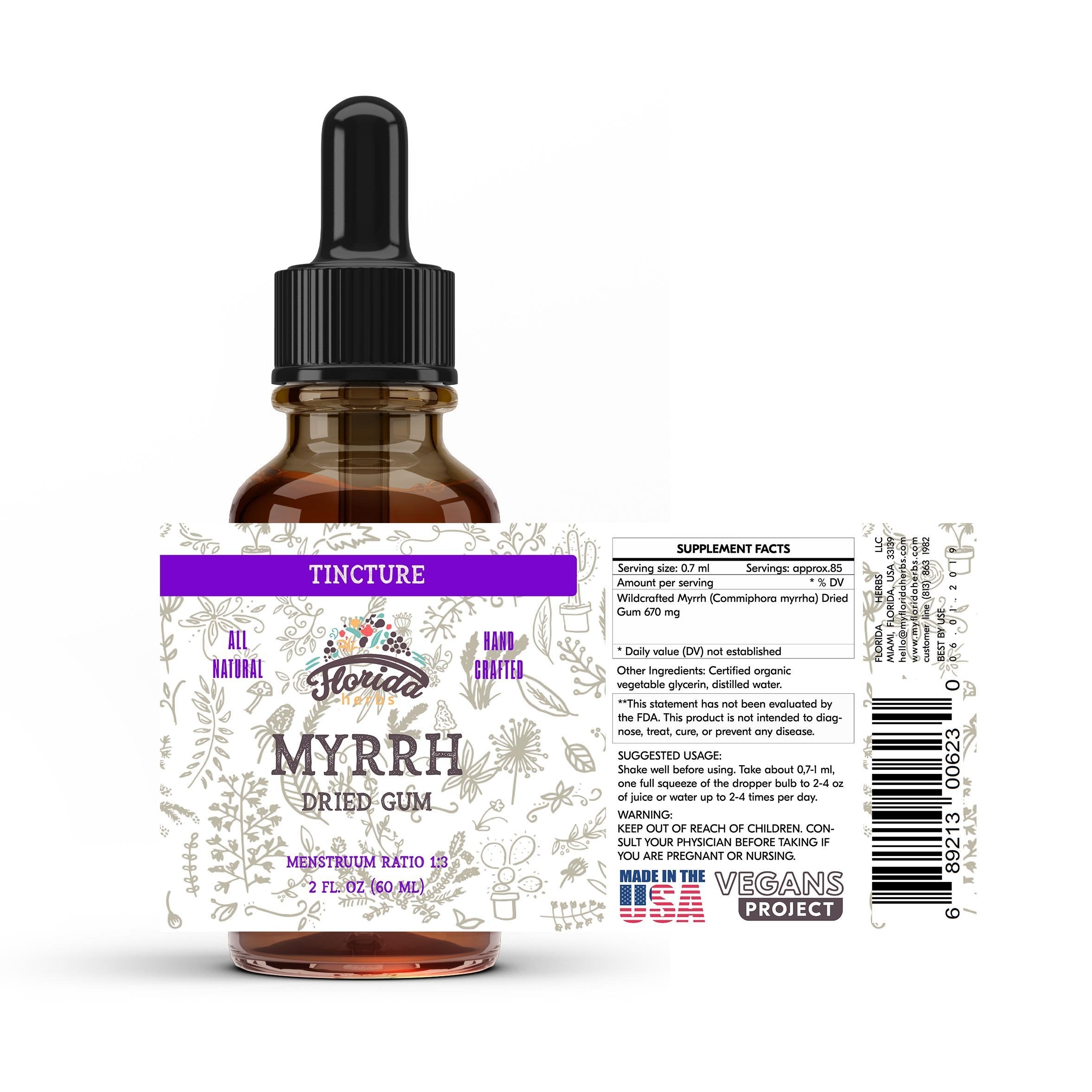 FLORIDA HERBS Myrrh Extract lifestyle scene with water