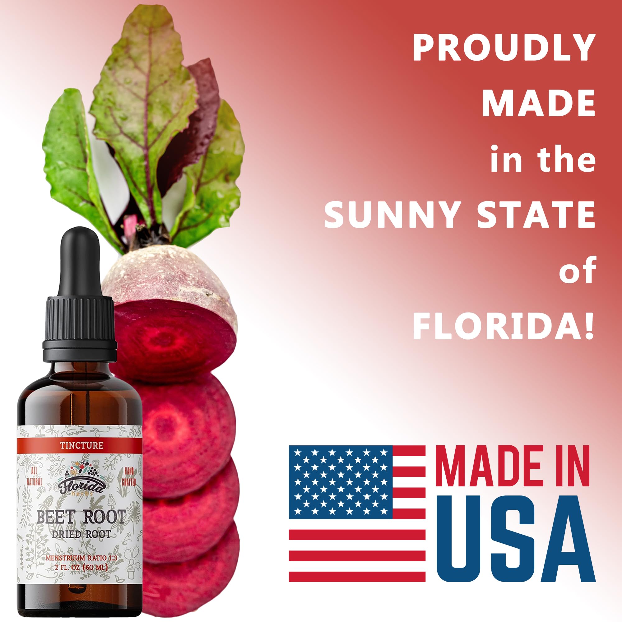 FLORIDA HERBS Organic Beet Root Liquid Drops packaging