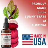 FLORIDA HERBS Organic Beet Root Liquid Drops packaging