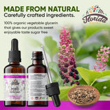 FLORIDA HERBS Organic Poke Root Tincture 2 FL OZ label close-up