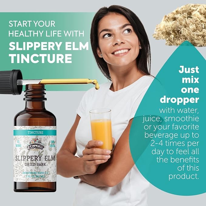 FLORIDA HERBS Organic Slippery Elm Bark Extract side view