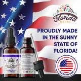 FLORIDA HERBS Pau d'Arco Tincture packaging with label details