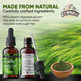FLORIDA HERBS Spirulina Extract Liquid Supplement bottle side view