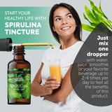 FLORIDA HERBS Spirulina Extract Liquid Supplement dropper close-up