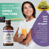 FLORIDA HERBS Usnea Alcohol Free Extract Supplement 1g label close-up