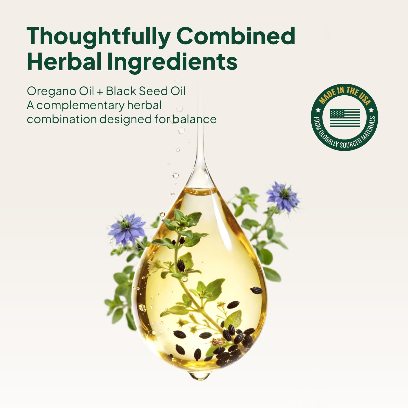 Florvay Oregano Oil Capsules 300mg bottle side view