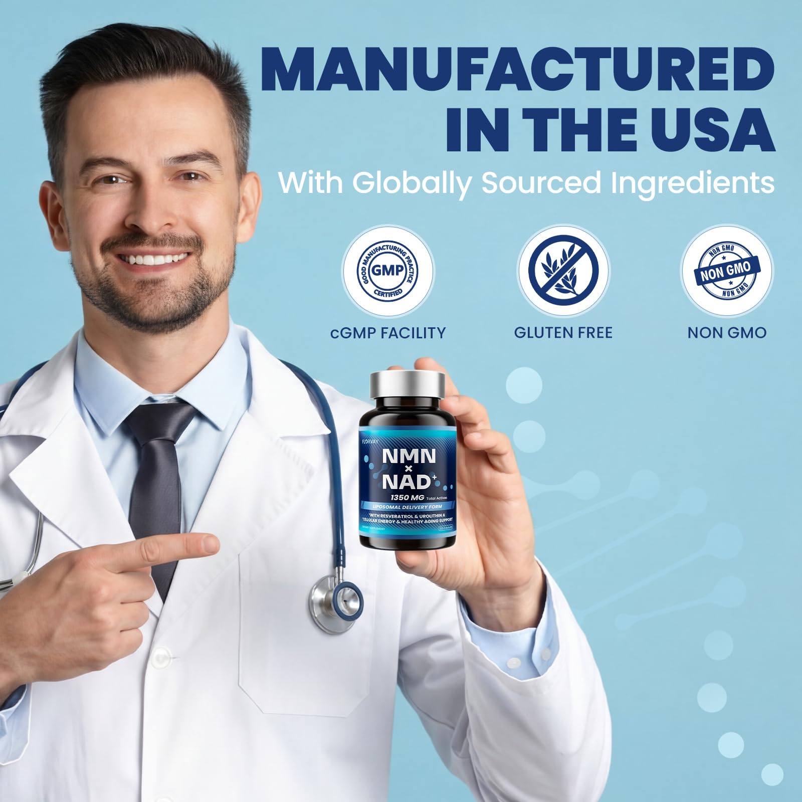 Florvay Resveratrol Supplement close-up of capsules