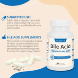 Florvyn Conjugated Bile Acid Supplement 1000mg displayed with healthy food
