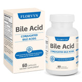 Florvyn Conjugated Bile Acid Supplement 1000mg opened bottle with capsules