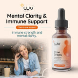 Flow Drops adaptogenic mushroom blend liquid supplement ingredients list