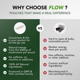 Flow Pouches displayed with other wellness products