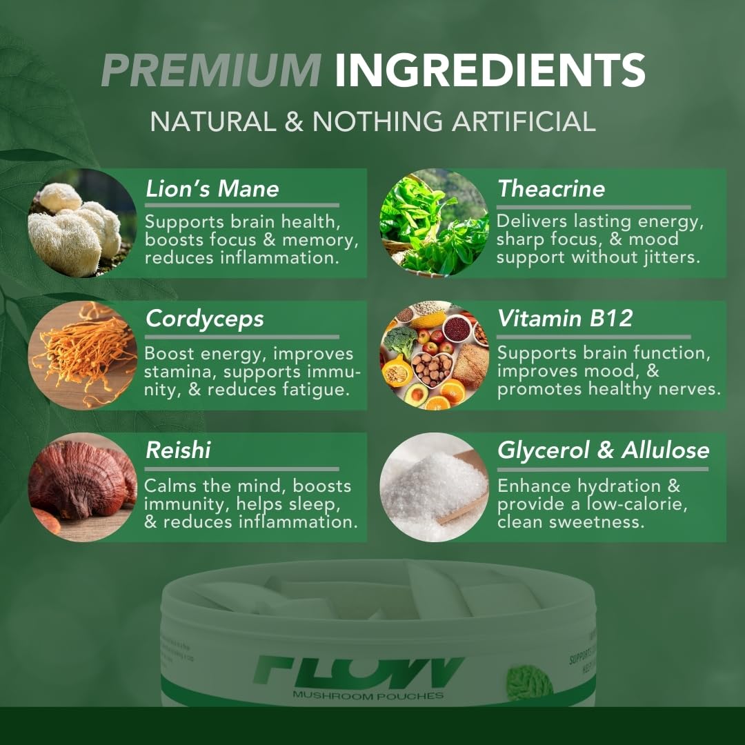 Flow Pouches Natural Focus Pouches opened