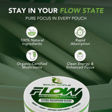 Flow Pouches nicotine-free pouches on a desk