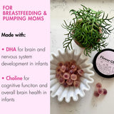 Flower Child Prenatal Vitamins 30 gummies on a wooden table