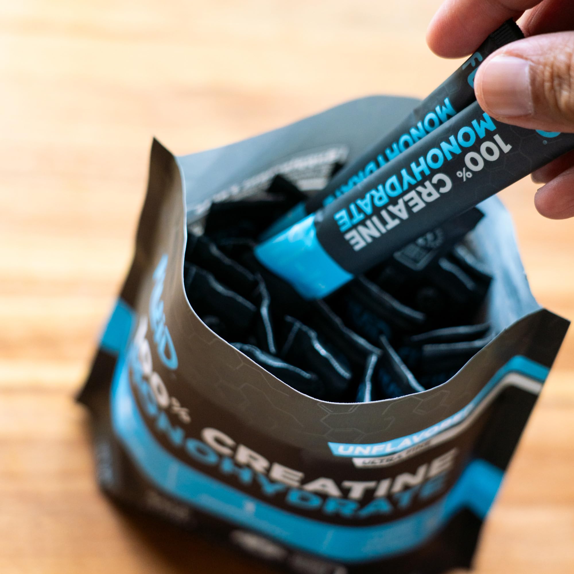 Fluid Creatine Monohydrate 100% Micronized product details on the back
